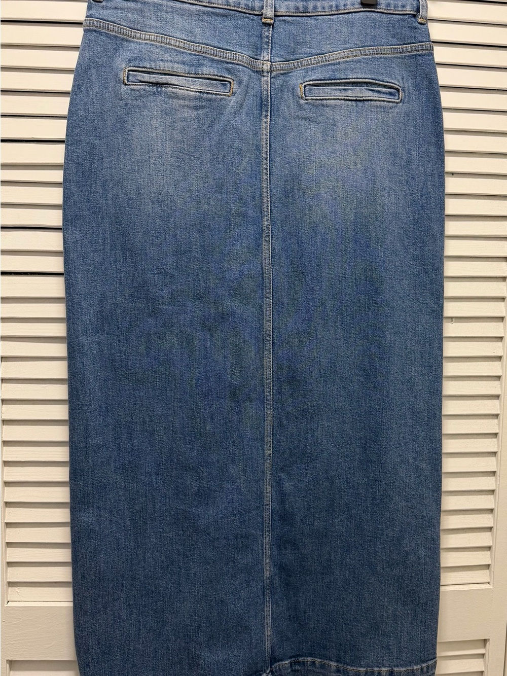 Anthropology Pilcro Button-Front Midi Denim Skirt in Blue - Picture 6 of 13
